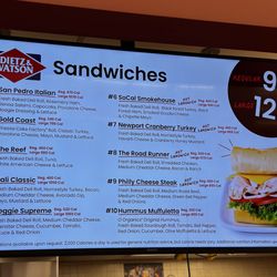 Vons - Vons, grocery store, deli, sandwich, sandwiches, menu