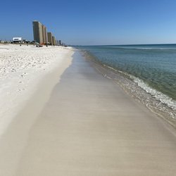 Celadon Beach Resort - Celadon is the building closest in this photo.  You can see how uncrowded the beach is as it is the last high rise on west end.