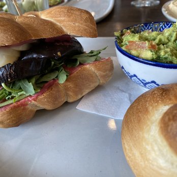 Café Alma - Eggplant sandwich, guacamole and challah roll - Breakfast & Brunch Near Me - Cincinnati, Ohio Café Alma - Eggplant sandwich, guacamole and challah roll - Breakfast & Brunch Near Me - Cincinnati, Ohio