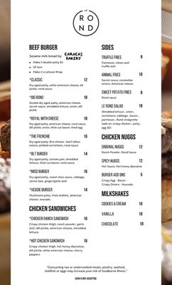 Menu photo 7 Le Rond Burgers Miami Beach, FL