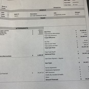Van Nuys CDJR - A $26,500 Jeep suddenly becoming a $34,350 Jeep. - Car Dealers Near Me - Van Nuys, California