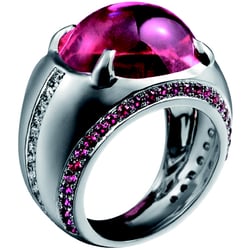 L'Atelier Joaillerie - Bague cocktail, tourmaline et rubis : Enjoy.
