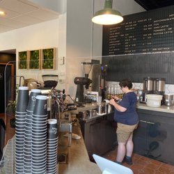 Botanist Coffeehouse - Our botanista making our lattes.
