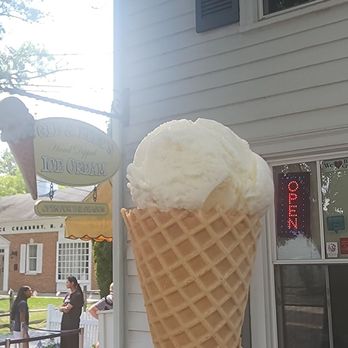 Gil & Bert's Ice Cream - Peach Ice Cream in a Waffle Cone (Waffle Cone is $1 extra and was told to me before purchase. ) - Ice Cream & Frozen Yogurt Near Me - Cranbury, New Jersey Gil & Bert's Ice Cream - Peach Ice Cream in a Waffle Cone (Waffle Cone is $1 extra and was told to me before purchase. ) - Ice Cream & Frozen Yogurt Near Me - Cranbury, New Jersey