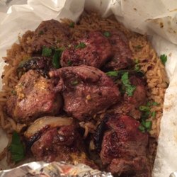 Jaffa - Shish kebab with rice! Nom nom!