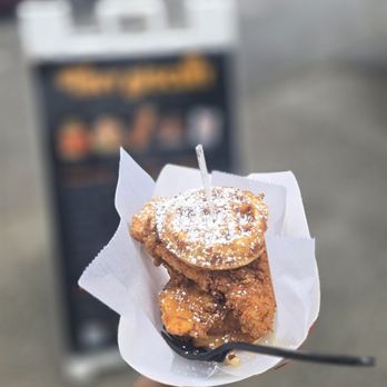 Tiny Biscuit - Chicken and Waffles Sandwich - Food Trucks Near Me - Charlotte, North Carolina Tiny Biscuit - Chicken and Waffles Sandwich - Food Trucks Near Me - Charlotte, North Carolina