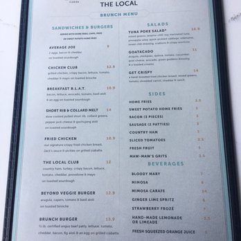 The Local - Brunch menu - Breakfast & Brunch Near Me - Neptune Beach, Florida The Local - Brunch menu - Breakfast & Brunch Near Me - Neptune Beach, Florida