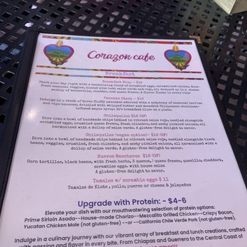 Corazon Cafe - Menu 12/10/25 - Breakfast & Brunch Near Me - San Luis Obispo, California