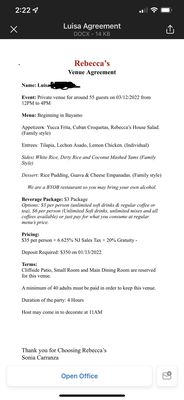 Menu photo 2 Rebecca's Edgewater, NJ
