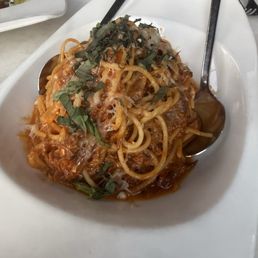 "Good" lamb pasta - but why add weird hot spice - not normal - not everyone likes heat and waiter should apprise guests of heat.
