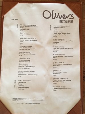 Menu photo 6 Olivers Restaurant Belfast, BFS