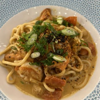 ELIA - Seafood pasta in lobster sauce. So delicious! I soaked up the remaining sauce with my bread!! - Greek Near Me - Walnut Creek, California