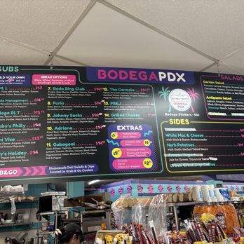 Bodega Pdx - Menu board - Sandwiches Near Me - Portland, Oregon