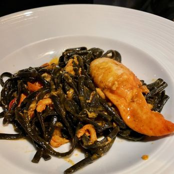 Barrique - Squid ink pasta with lobster and mushrooms - Wine Bars Near Me - Venice, California Barrique - Squid ink pasta with lobster and mushrooms - Wine Bars Near Me - Venice, California