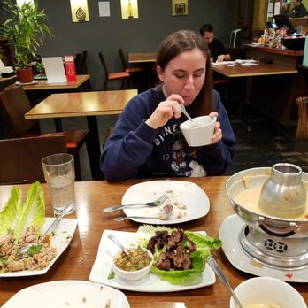 Greenview Thai - Tom kha gai, chicken larb, crying tiger and pig girlfriend. - Thai Near Me - Los Angeles, California