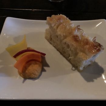 The Wheel Oakley - Focaccia with truffle oil and carrot hummus - Italian Near Me - Cincinnati, Ohio