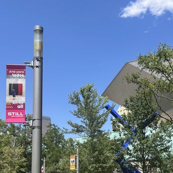 Clyfford Still Museum - Outside sculpture & banner. - Art Museums Near Me - Denver, Colorado Clyfford Still Museum - Outside sculpture & banner. - Art Museums Near Me - Denver, Colorado