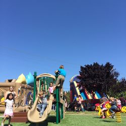 Arroyo Grande Annual Strawberry Festival - Large play area for kids. The bounce houses/activities were about 3-4 tickets ($3-$4 per kid).