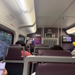 ACE Train Station - Inside the awake car