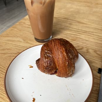 Juniper - Cubano croissant and an iced mocha - Coffee & Tea Near Me - San Francisco, California Juniper - Cubano croissant and an iced mocha - Coffee & Tea Near Me - San Francisco, California
