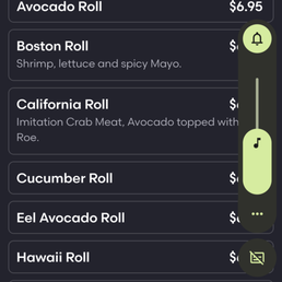 California roll - no mention of peanuts - from GrubHub California roll - no mention of peanuts - from GrubHub