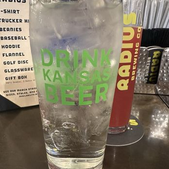 Radius Brewing Company - Drink Kansas Beer glass - Breweries Near Me - Emporia, Kansas Radius Brewing Company - Drink Kansas Beer glass - Breweries Near Me - Emporia, Kansas
