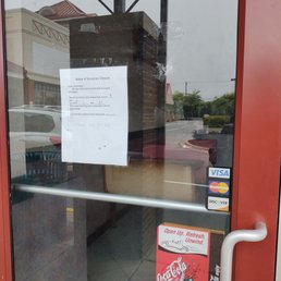 a sign on the door