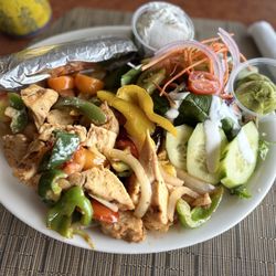 Maine Street Cafe - Special Chicken fajitas with ranch salad