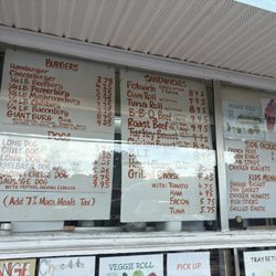 Rick's Parkside Drivein Restaurant - Food & side order menu