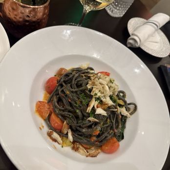 Dulivia Ristorante Italiano - Spicy crab squid ink bucatini - Desserts Near Me - Springdale, Utah Dulivia Ristorante Italiano - Spicy crab squid ink bucatini - Desserts Near Me - Springdale, Utah