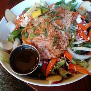 Runcible Spoon Cafe & Restaurant - Salad with salmon. - Coffee & Tea Near Me - Bloomington, Indiana