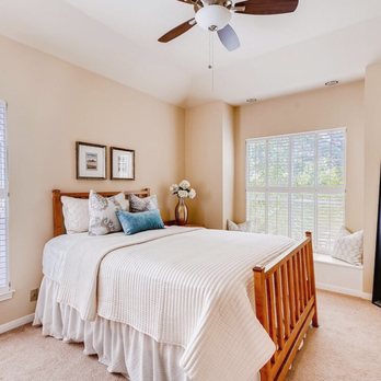 First Impression Home Staging - Bedroom staged using the clients furnishings - Home Staging Near Me - Cary, North Carolina First Impression Home Staging - Bedroom staged using the clients furnishings - Home Staging Near Me - Cary, North Carolina