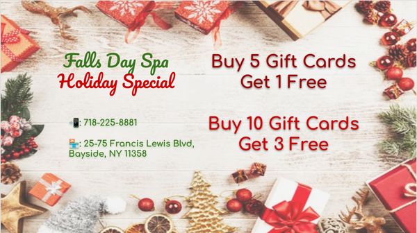 ~ Holiday Special: Buy 5 Gift Card Get 1 For Free ~ - Buy 5 gift cards get 1 for free, Buy 10 gift cards get 3 for free ~ Holiday Special: Buy 5 Gift Card Get 1 For Free ~ - Buy 5 gift cards get 1 for free, Buy 10 gift cards get 3 for free