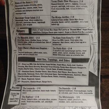 Lucy's - Menu pt. 2 - Bars Near Me - Pleasantville, New York