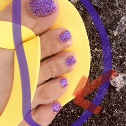 The nail color was supposed to be blue. The lady said it will change in the sun??