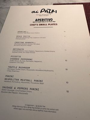Menu photo 1 Ai Pazzi Las Vegas, NV
