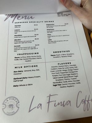 Menu photo 4 La Finca Coffee Shop St Louis, MO