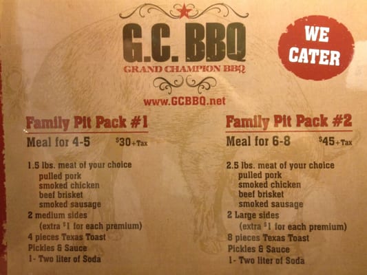 Photo of Grand Champion BBQ - Roswell, GA, US. This is the way to feed a family. Some great fresh food and a great price.