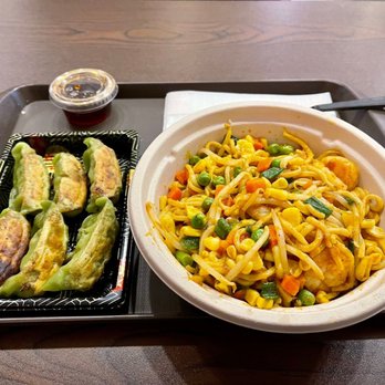The Bowl - Shrimp noodle bowl, veg pot stickers. - Salad Near Me - Colonie, New York The Bowl - Shrimp noodle bowl, veg pot stickers. - Salad Near Me - Colonie, New York