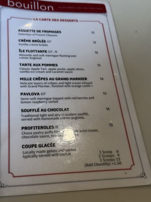 Menu photo 1 Bouillon MOULIN Newport Beach, CA