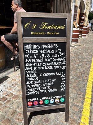 Menu photo 2 Ô 3 Fontaines St Émilion, 33 Menu photo 2 Ô 3 Fontaines St Émilion, 33