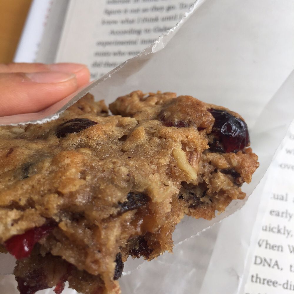 Nice granola cookie, soft inside and not super sweet!