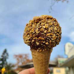 Gunther's Quality Ice Cream - Nutty chocolate rolled cone (located in the freezer cabinet)