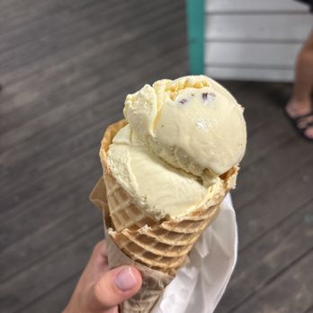 Fatboyz Ice Cream & Grill - Butter pecan with homemade waffle cone - Ice Cream & Frozen Yogurt Near Me - Nags Head, North Carolina