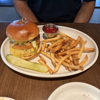 Culinary Dropout - The M.A.C. Burger* with fries - New American Near Me - ATLANTA, Georgia Culinary Dropout - The M.A.C. Burger* with fries - New American Near Me - ATLANTA, Georgia