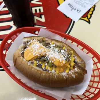Tacos La Rueda - Chile dogo. - Tacos Near Me - Bellflower, California Tacos La Rueda - Chile dogo. - Tacos Near Me - Bellflower, California