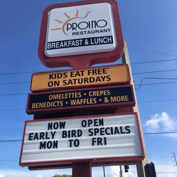 Proino Breakfast & Lunch - Sign - Breakfast & Brunch Near Me - Clearwater, Florida Proino Breakfast & Lunch - Sign - Breakfast & Brunch Near Me - Clearwater, Florida