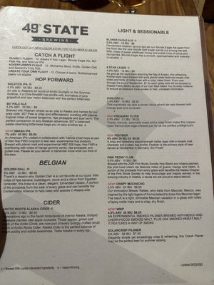 Menu photo 4 49th State Brewing - Ted Stevens Anchorage, AK