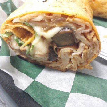 Spicy Green Gourmet - 2018/05/11 special: Turkey Portobello Wrap. Yummy! - New American Near Me - Durham, North Carolina
