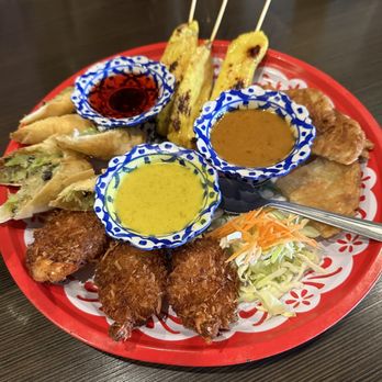 Coconut Bay - appetizers platter $24 - Thai Near Me - Burlingame, California